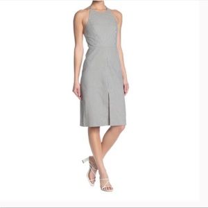 Alice & Olivia seersucker halter dress
